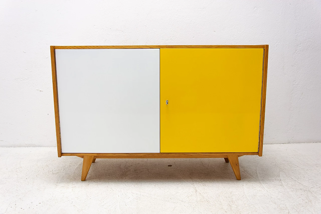 Yellow and white U-450 sideboard by Jiri Jiroutek for Interier Praha, 1960s 13