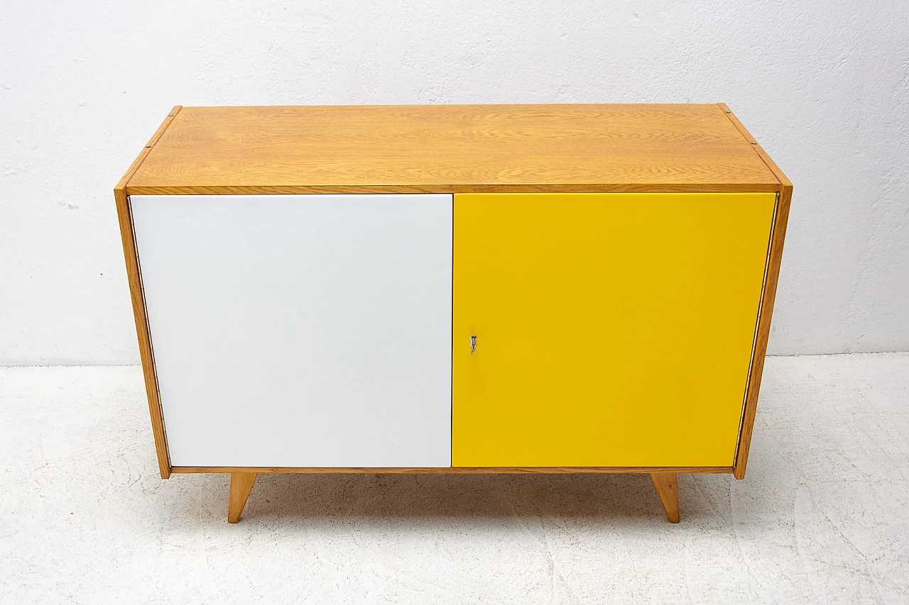 Yellow and white U-450 sideboard by Jiri Jiroutek for Interier Praha, 1960s 14