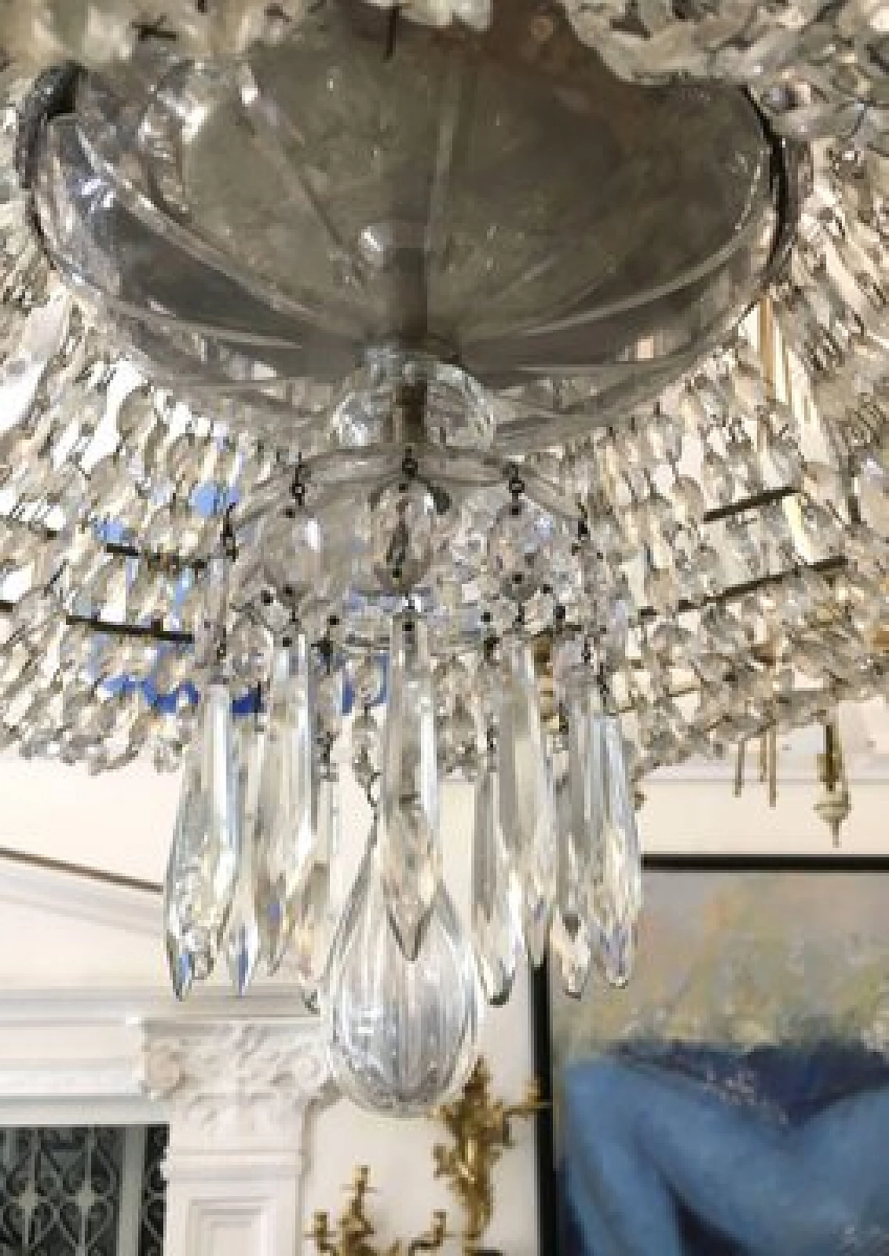 Twelve-light crystal chandelier, 1950s 8