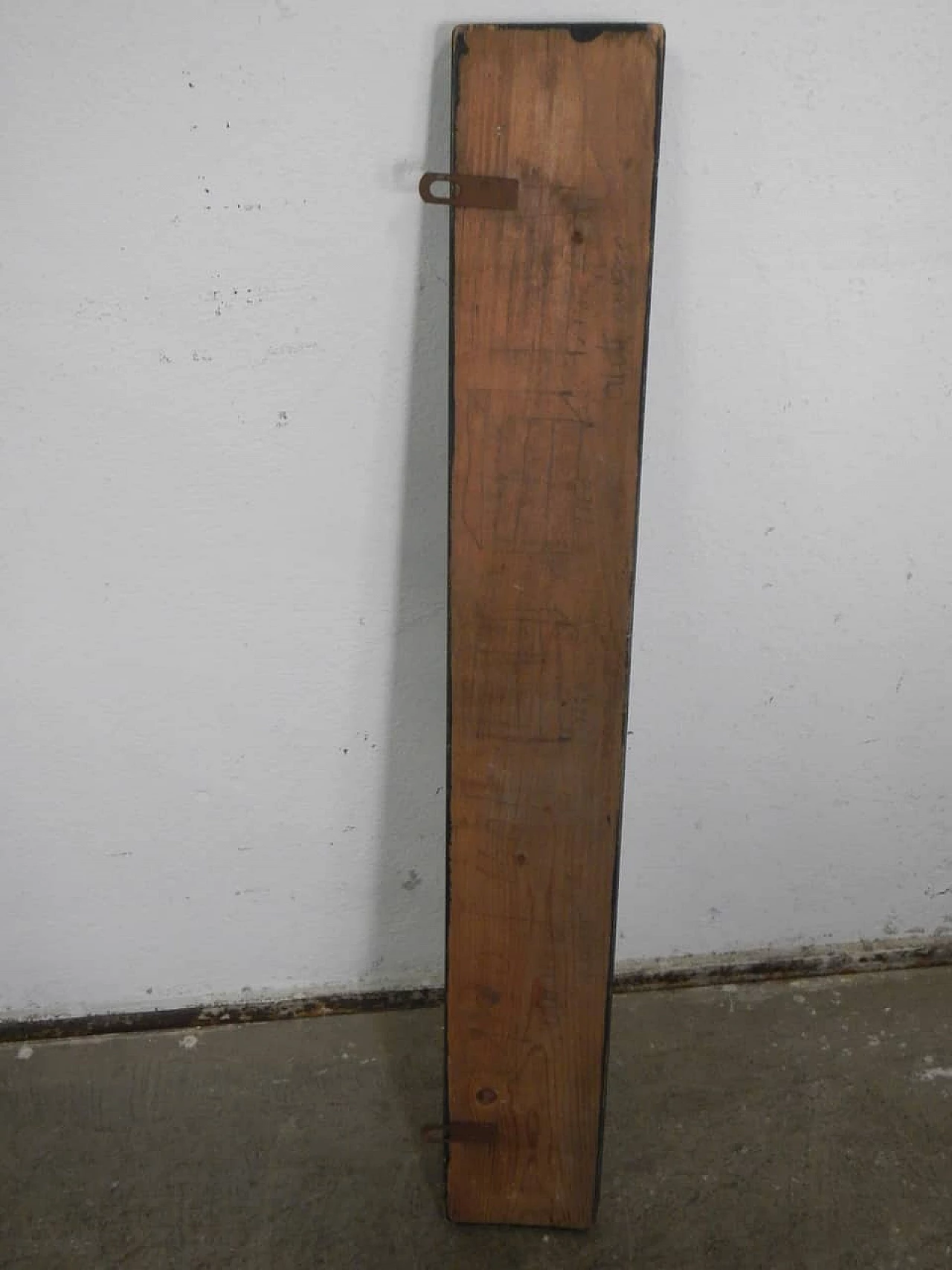 Appendiabiti da parete in abete e formica verde, anni '70 9