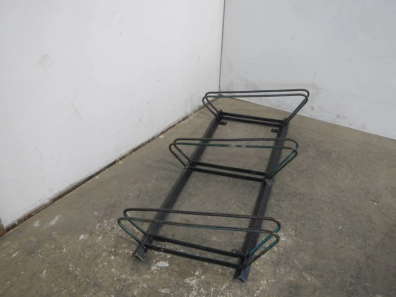 Three-seater iron bicycle rack, 1960s 2