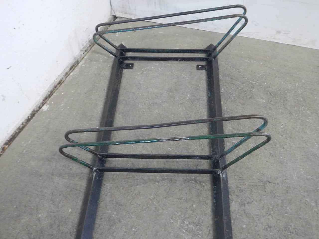 Three-seater iron bicycle rack, 1960s 6