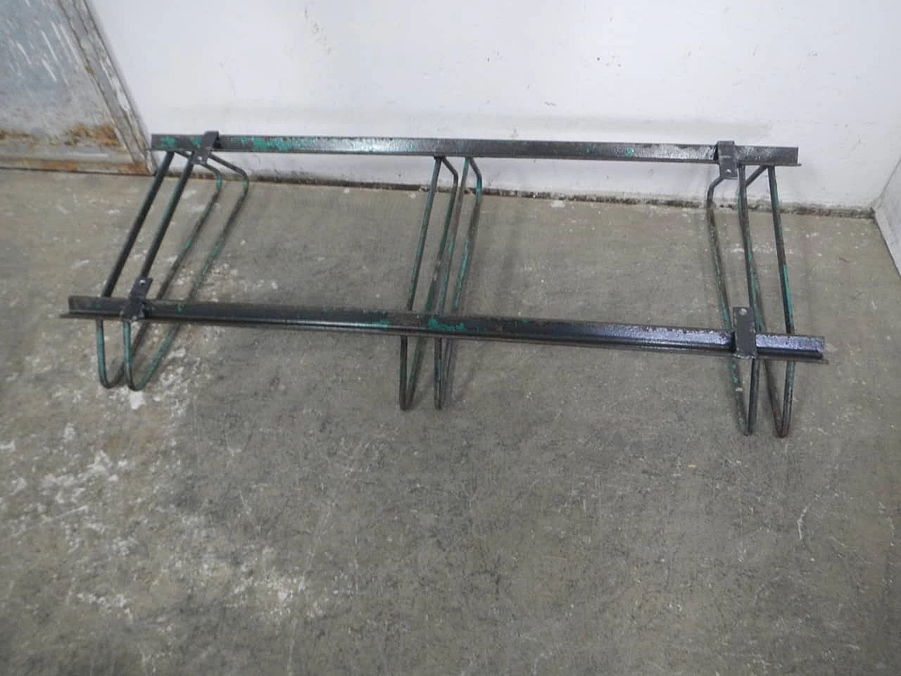 Three-seater iron bicycle rack, 1960s 8