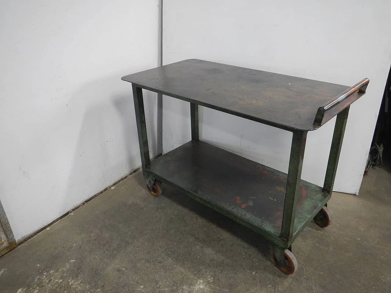 Carrello da officina in metallo, anni '60 4