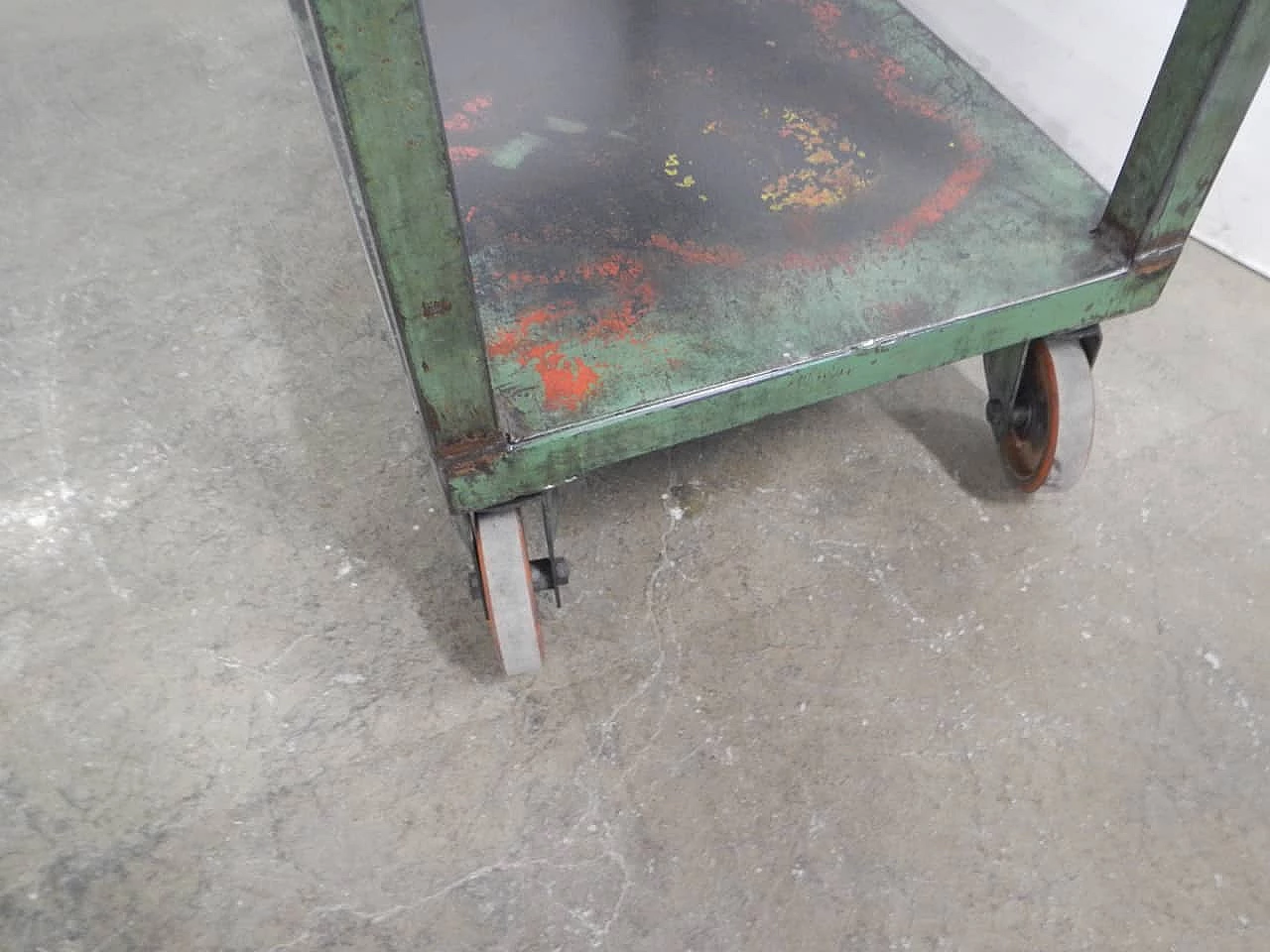 Carrello da officina in metallo, anni '60 6