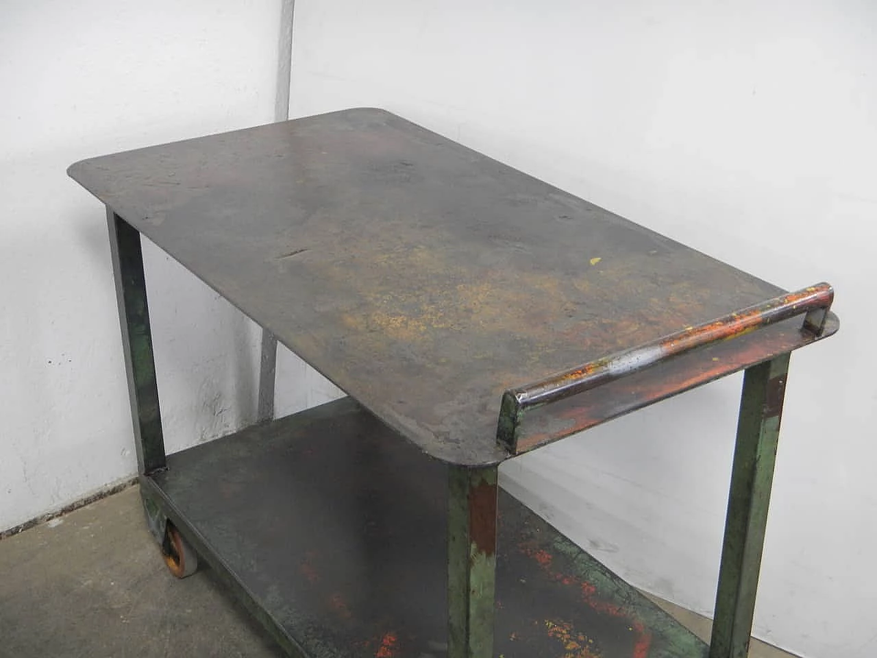 Carrello da officina in metallo, anni '60 8