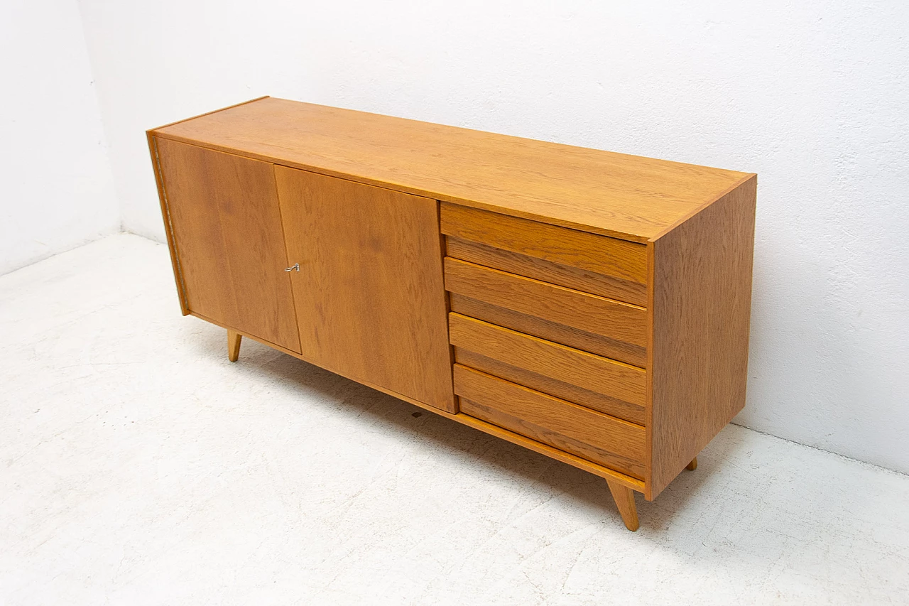 Beech U-458 sideboard by Jiri Jiroutek for Interier Praha, 1960s 3