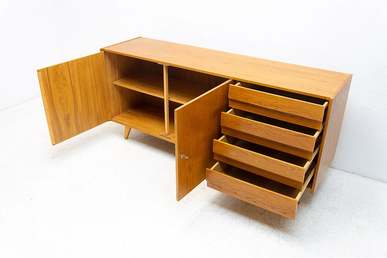 Beech U-458 sideboard by Jiri Jiroutek for Interier Praha, 1960s 6