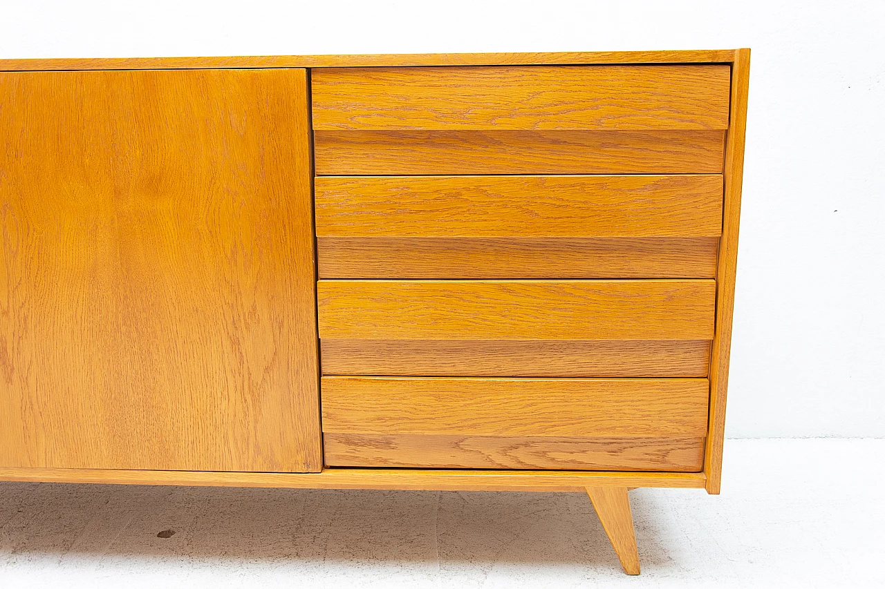 Beech U-458 sideboard by Jiri Jiroutek for Interier Praha, 1960s 11