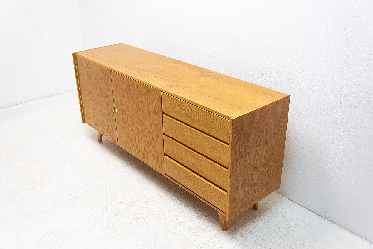 Credenza U-458 in faggio e compensato di Jiri Jiroutek per Interier Praha, anni '60 21