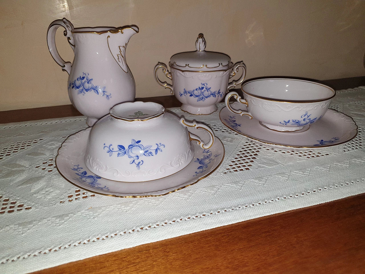 Porcelain tea service by Königl. pr. Tettau, 1950s 1