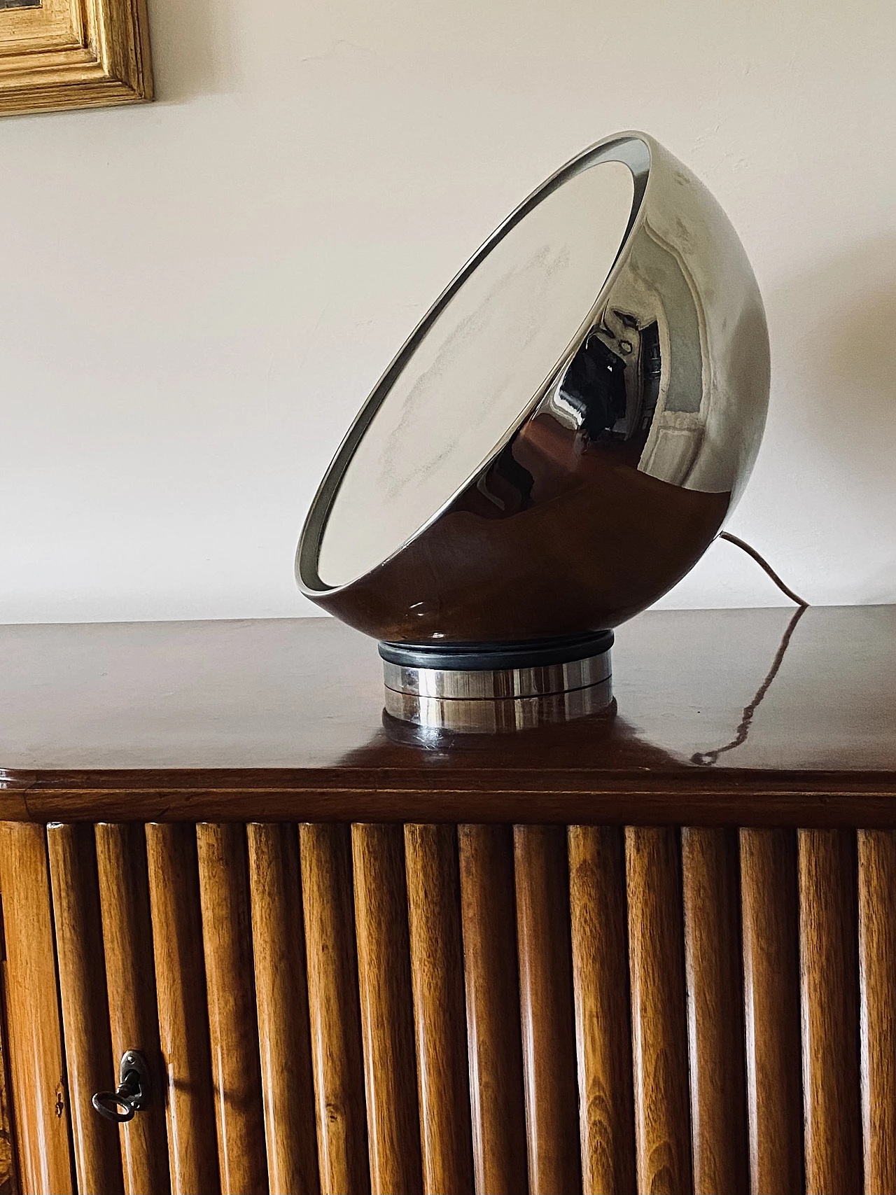 Spherical mirror table lamp, 1970s 5