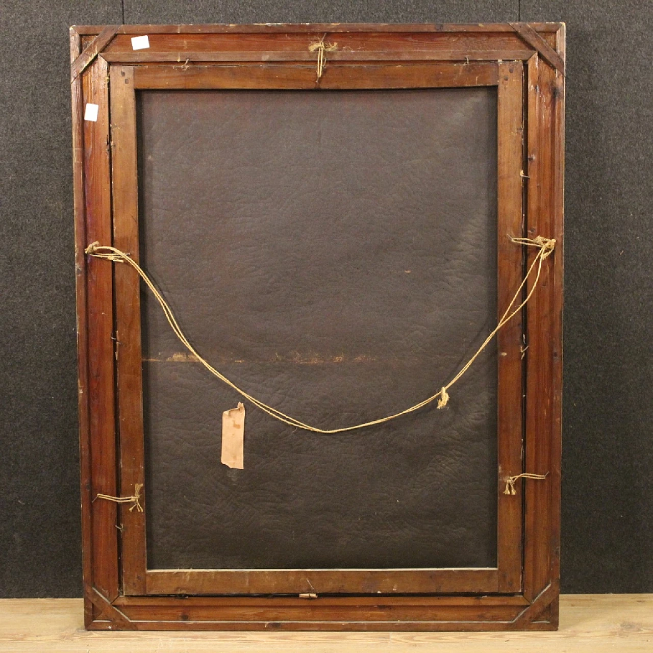 Painting depicting interior scene with musician, oil on canvas, 1920s 9