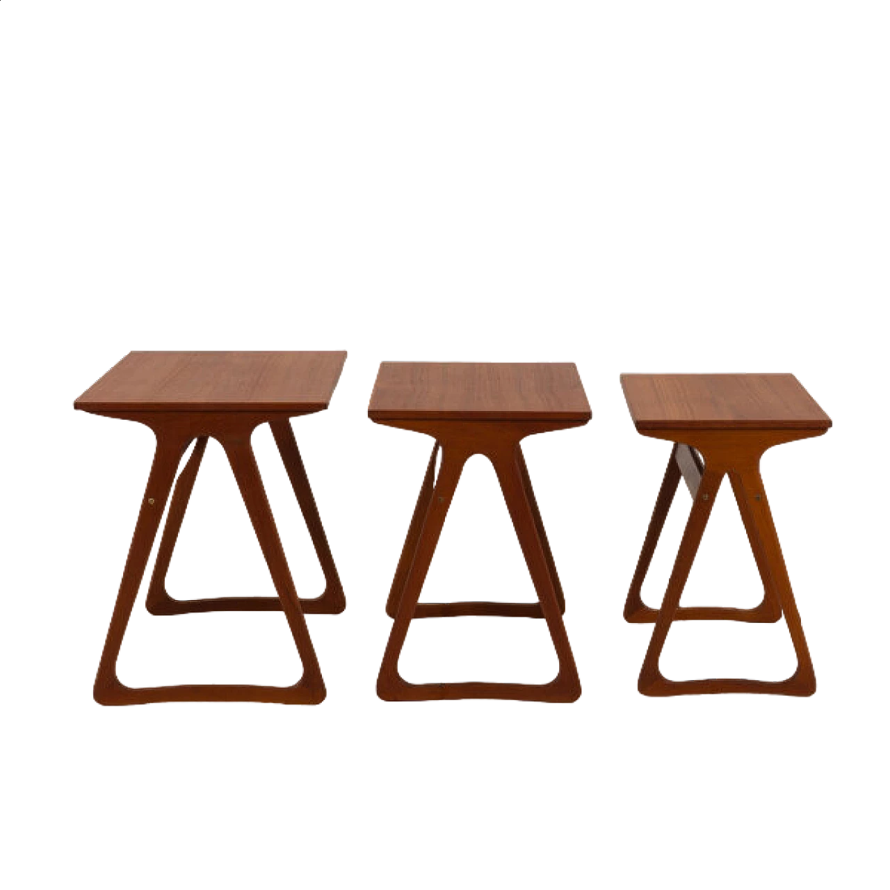 3 Tavolini danesi in teak nello stile di J. Andersen CFC, anni '60 17