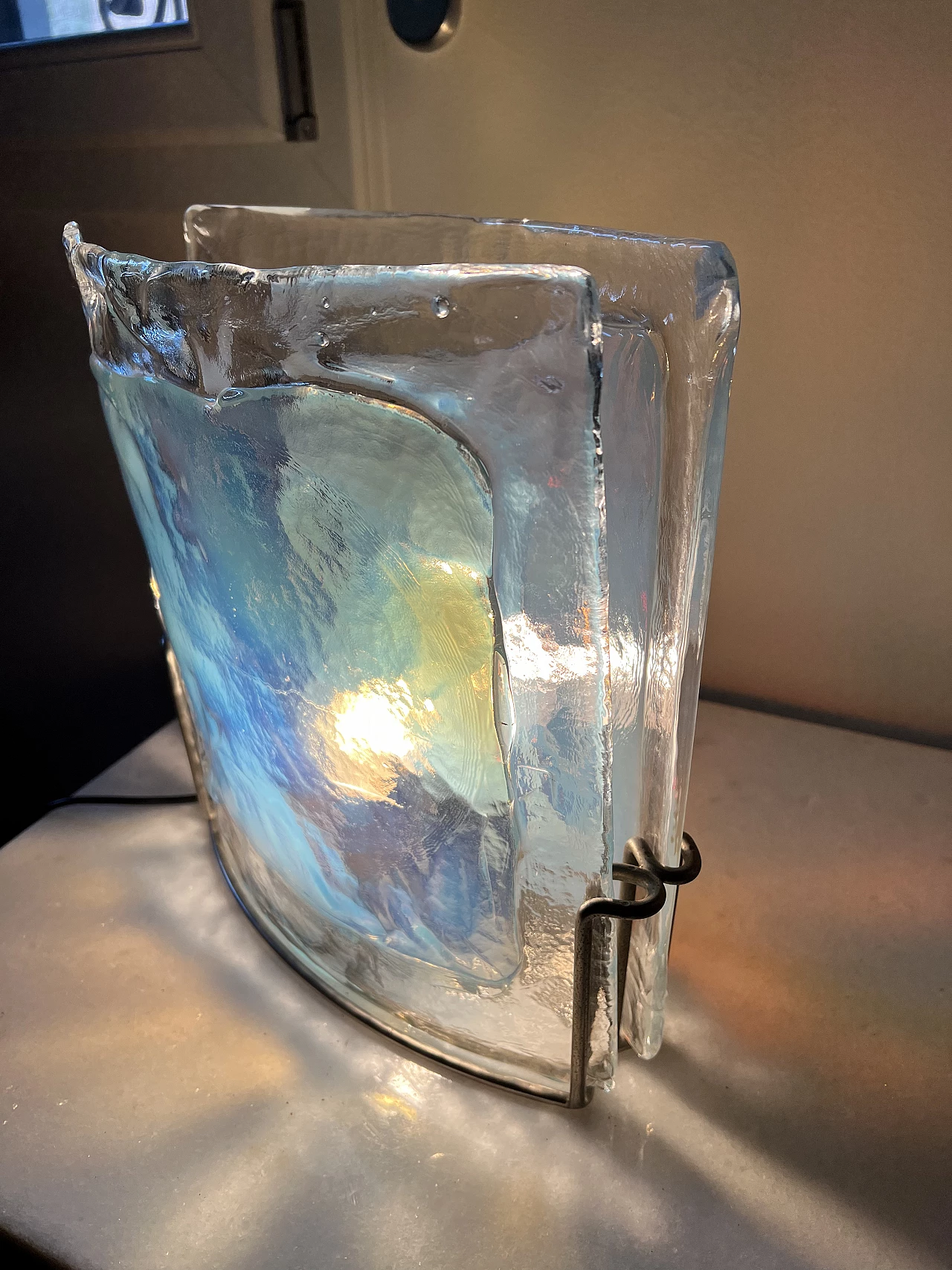 Lampada da tavolo in vetro di Murano di Carlo Nason, anni '70 4