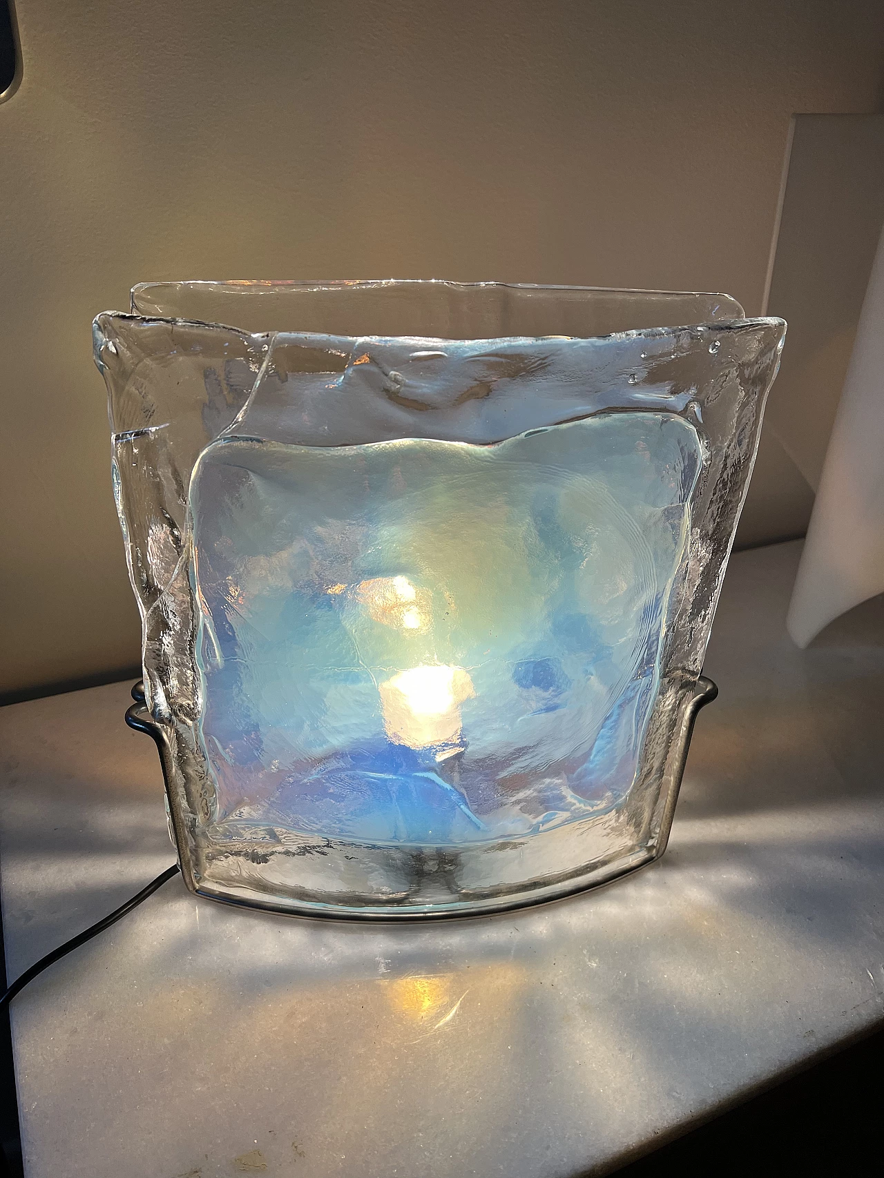Lampada da tavolo in vetro di Murano di Carlo Nason, anni '70 9