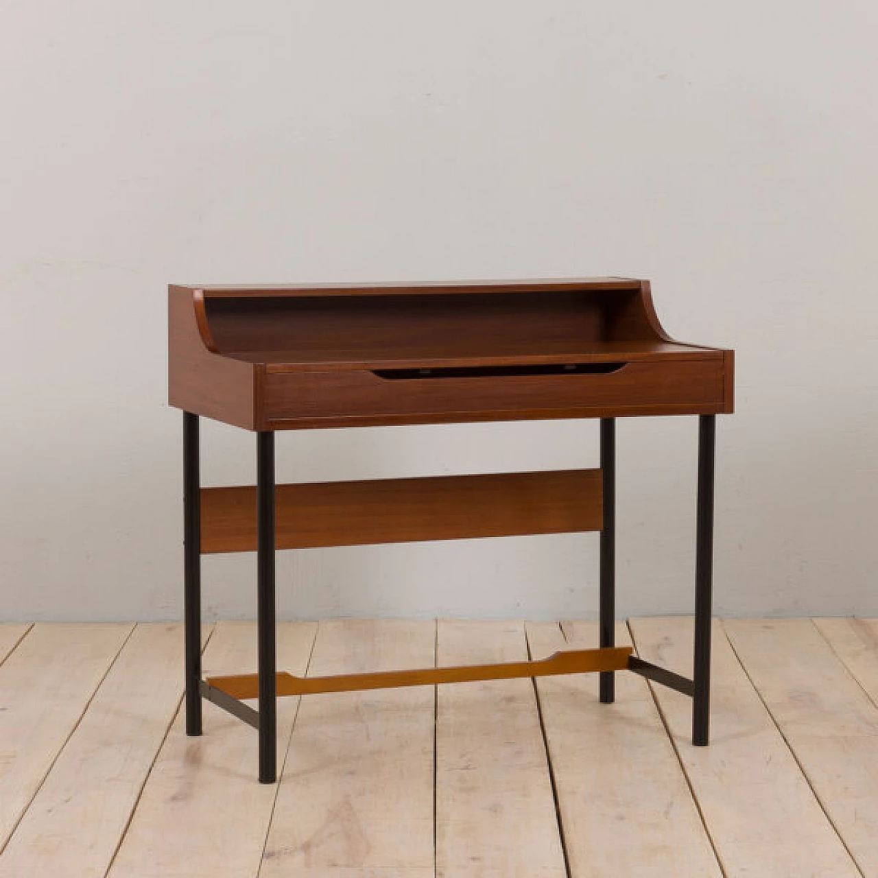Teak desk with concealed dressing table, 1970s 2
