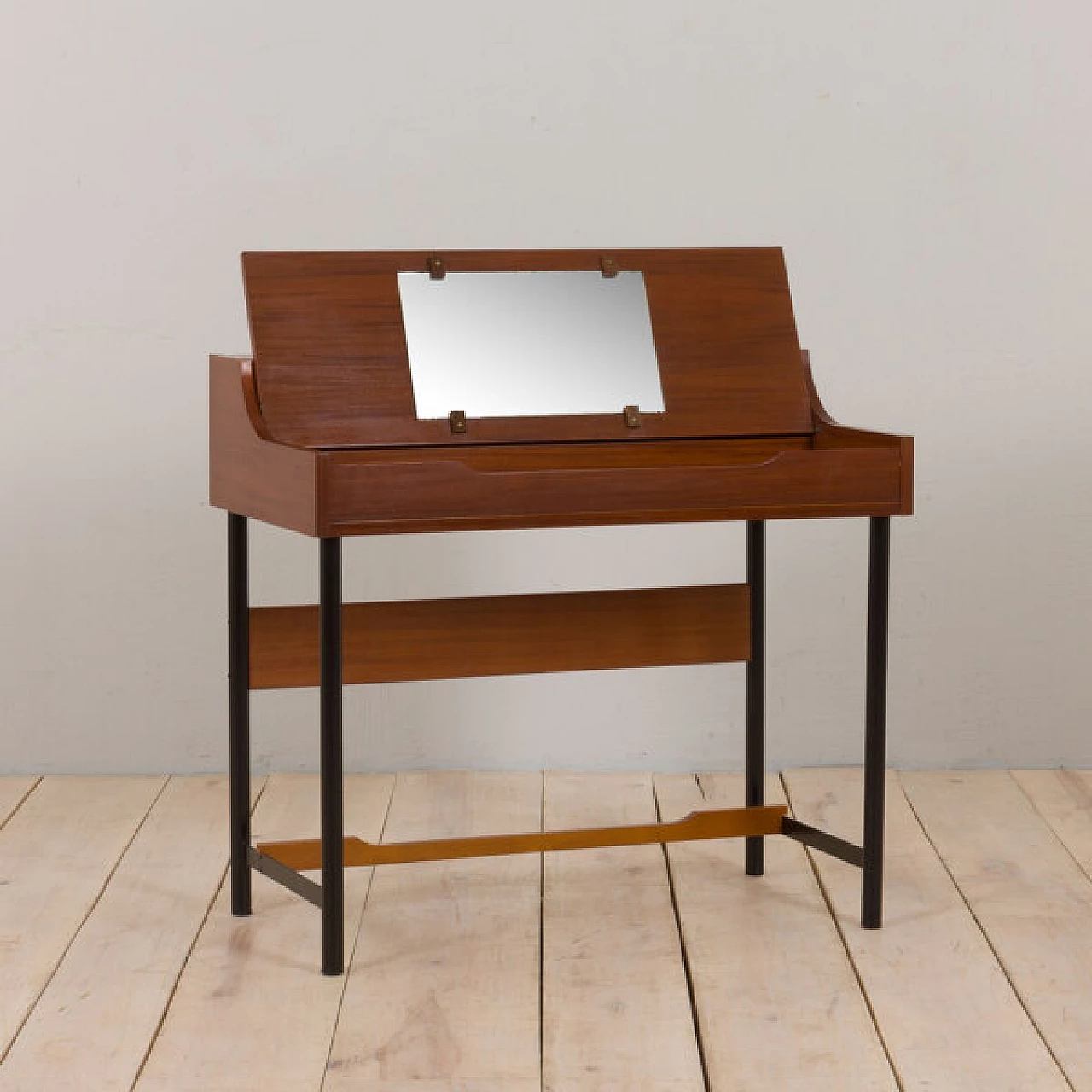 Teak desk with concealed dressing table, 1970s 3