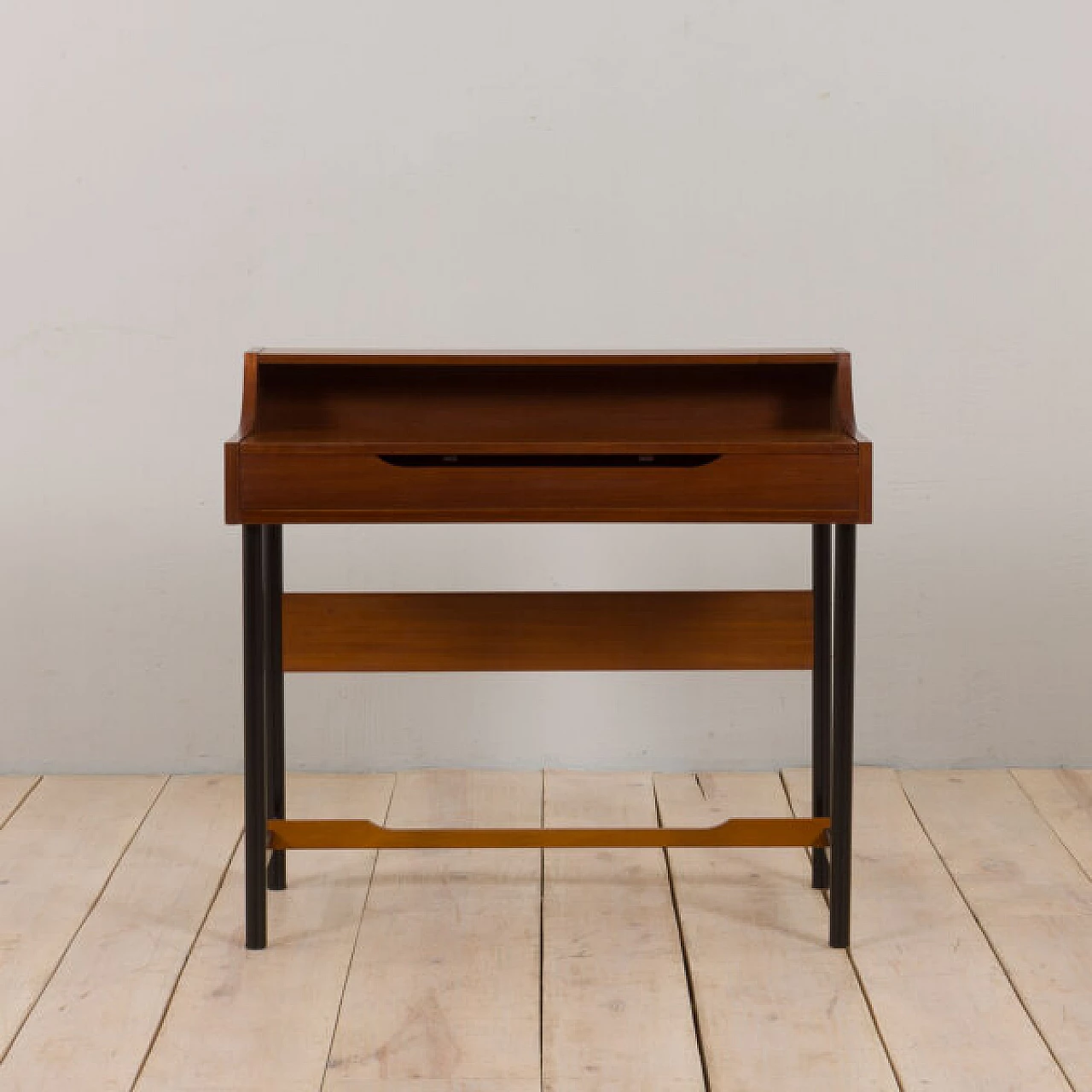 Teak desk with concealed dressing table, 1970s 4