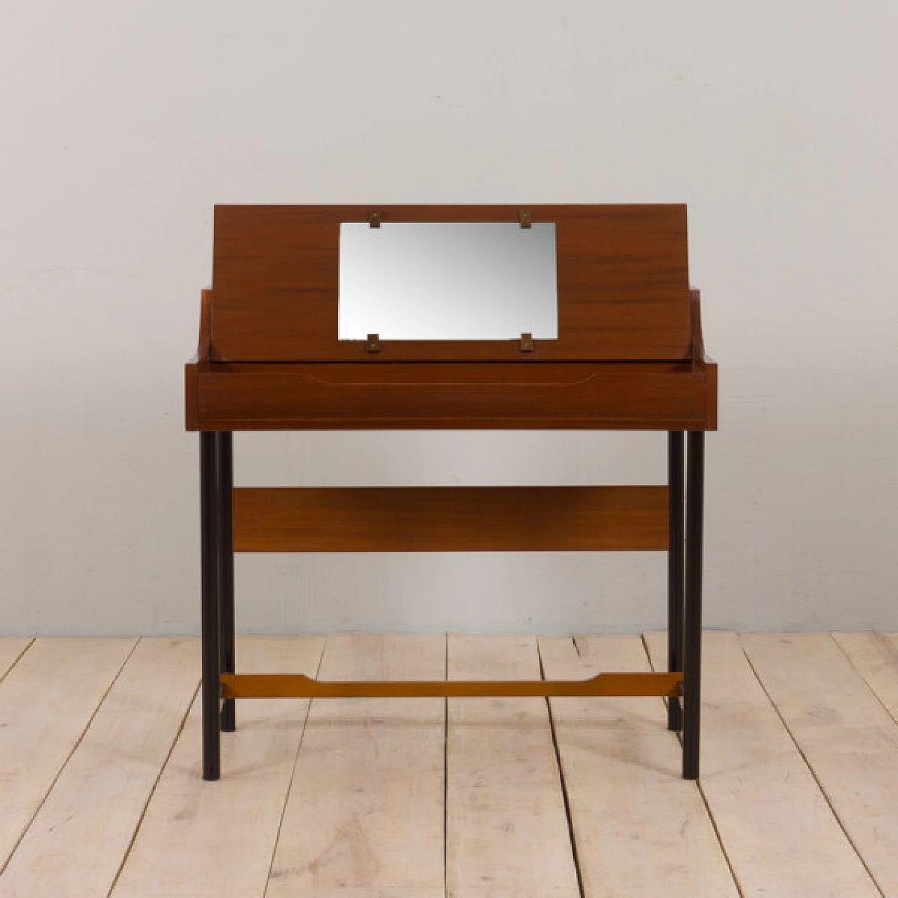 Teak desk with concealed dressing table, 1970s 5