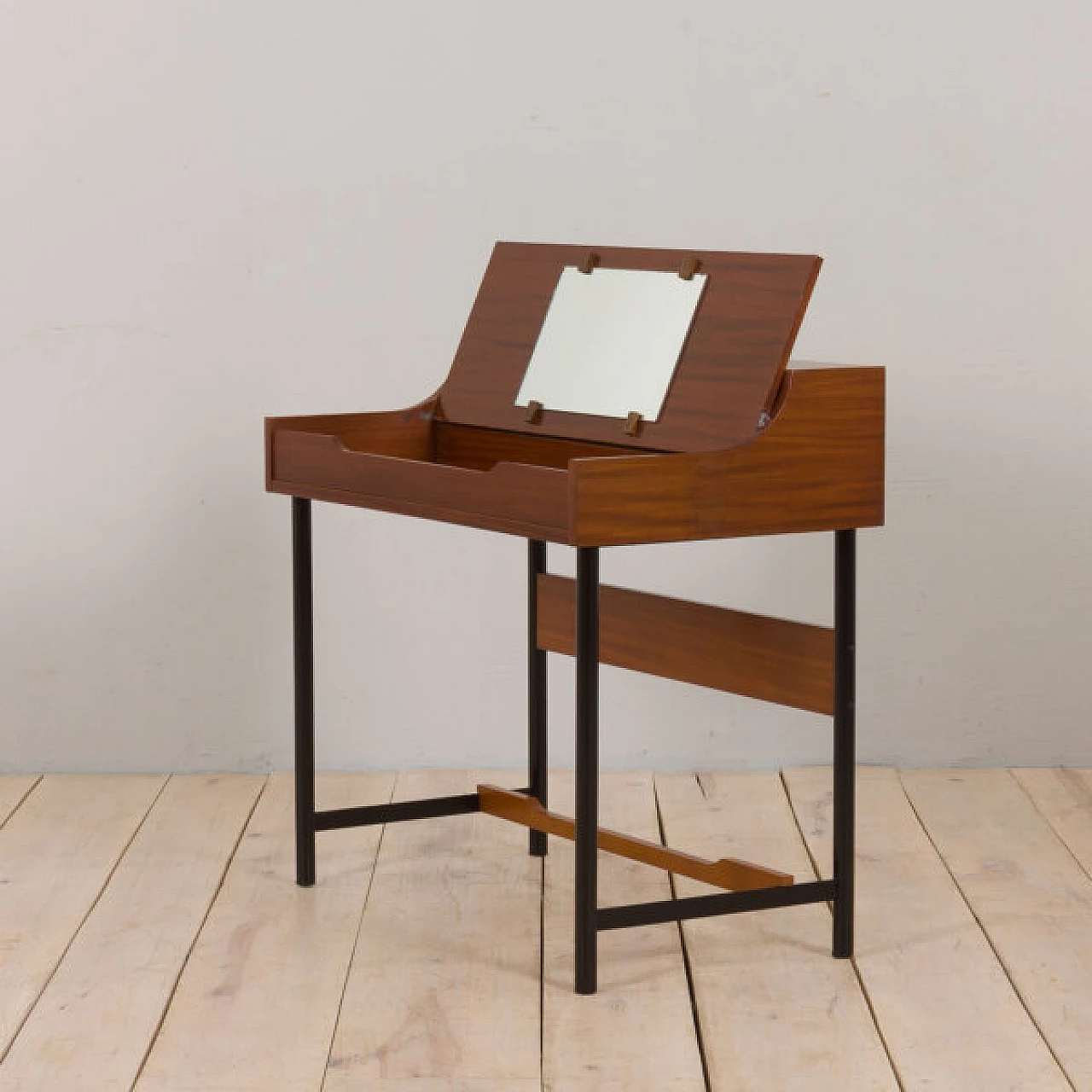 Teak desk with concealed dressing table, 1970s 6