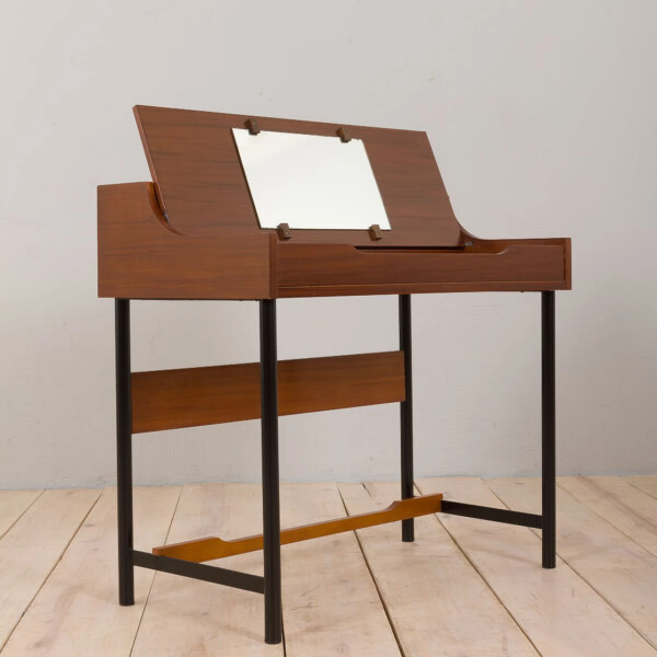 Teak desk with concealed dressing table, 1970s 11