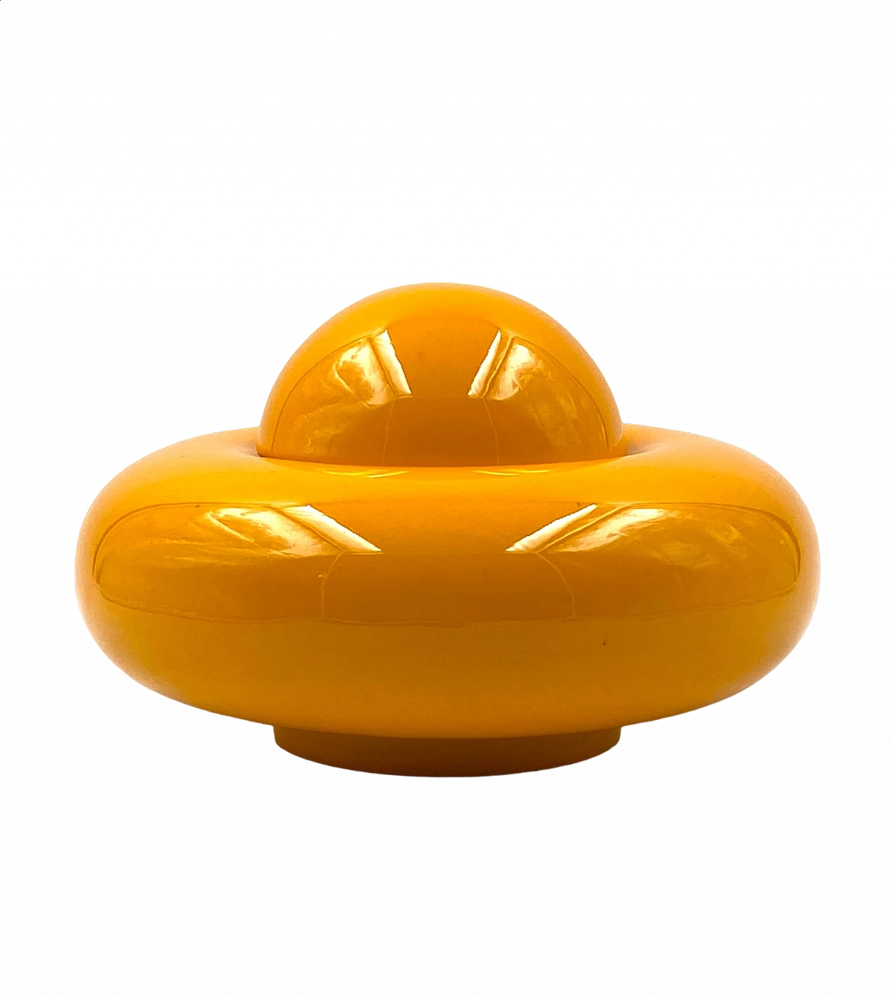 Yellow ceramic box by Sergio Asti for Gabbianelli, 1970s 20