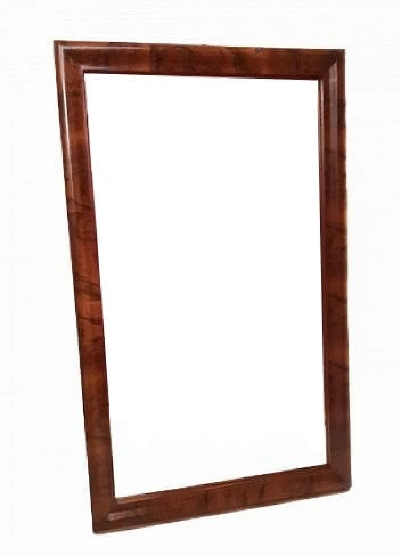 Art Deco walnut root veneered wood wall mirror, 1940s 10