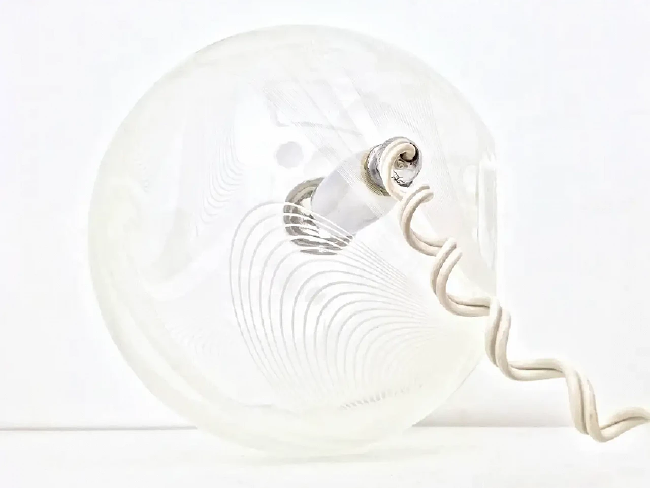 Coppia di lampade da tavolo sferiche in vetro soffiato di Lino Tagliapietra per La Murrina, anni '70 9