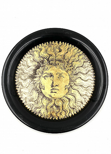 Metal Re Sole tray by Piero Fornasetti, 1950s