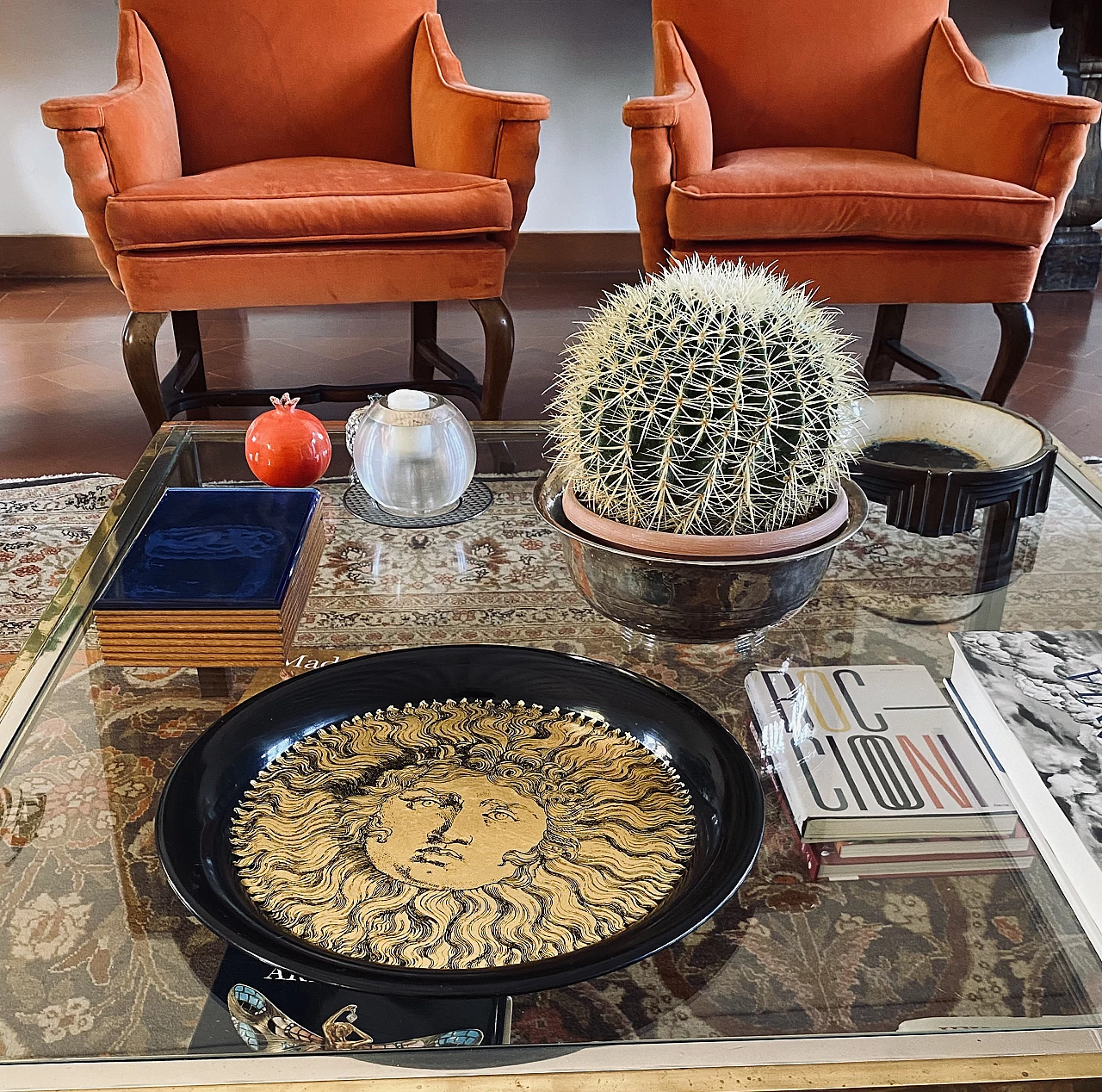 Vassoio Re Sole in metallo di Piero Fornasetti, anni '50 2