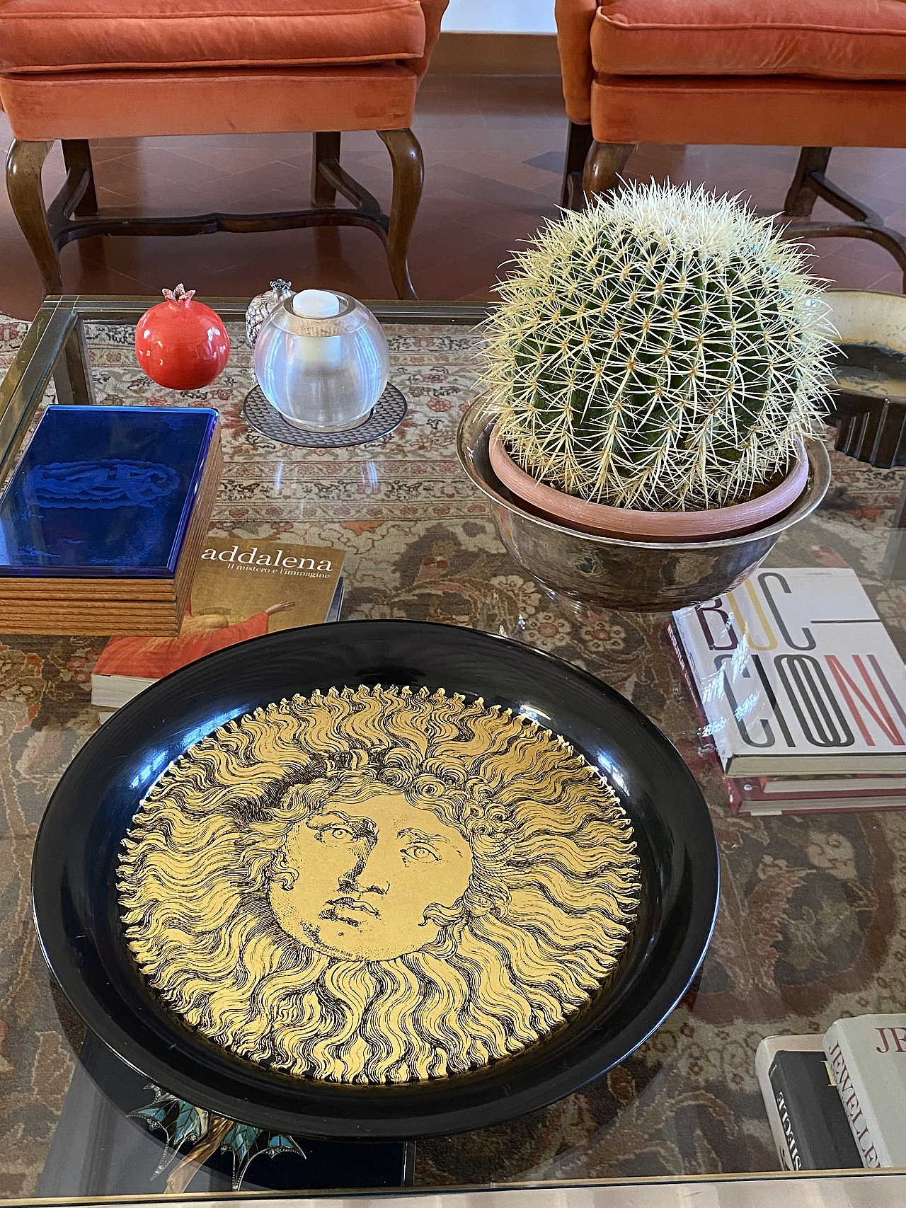 Vassoio Re Sole in metallo di Piero Fornasetti, anni '50 5