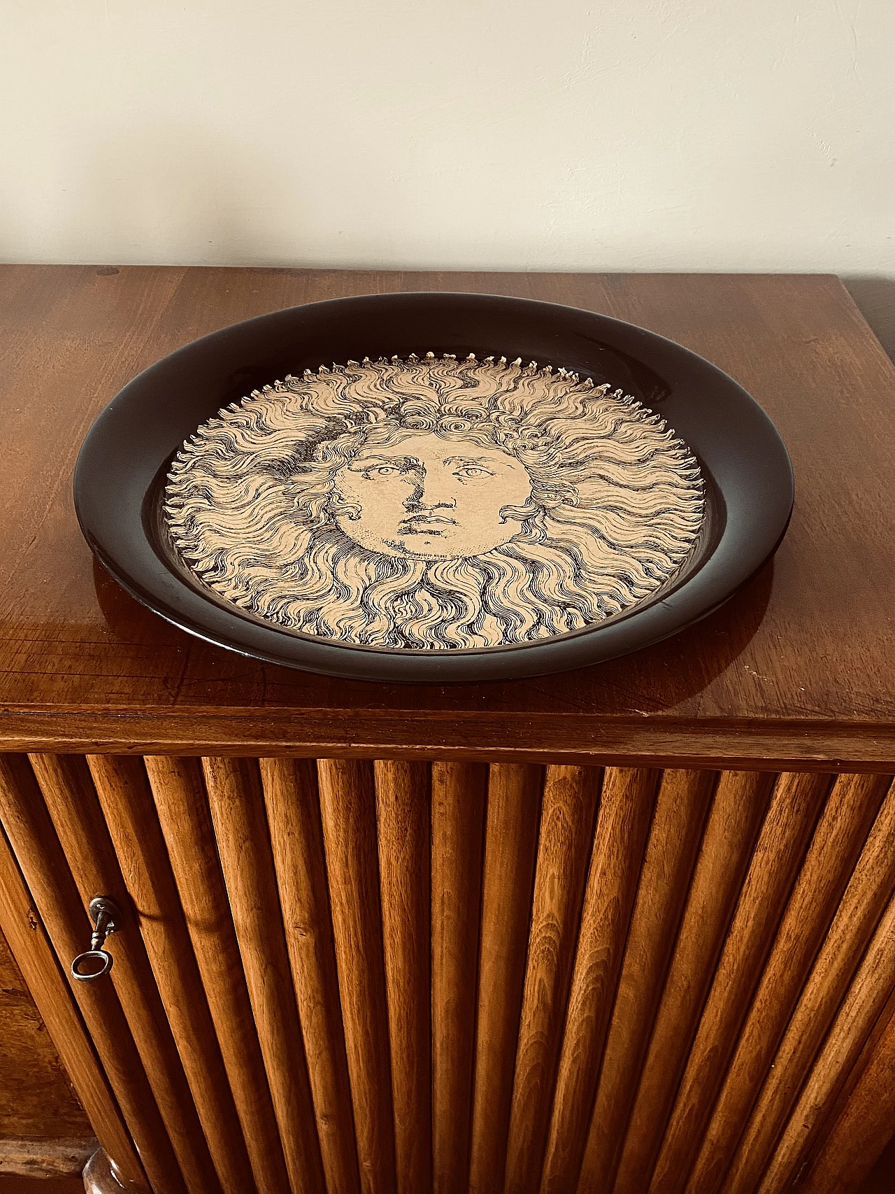 Metal Re Sole tray by Piero Fornasetti, 1950s 7