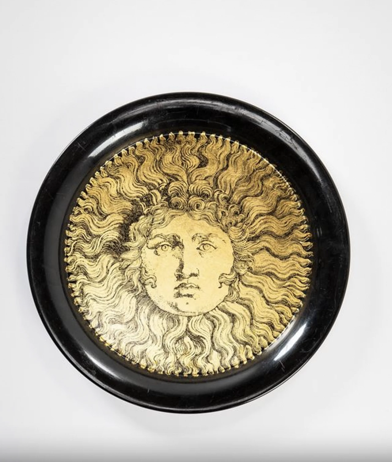 Metal Re Sole tray by Piero Fornasetti, 1950s 23