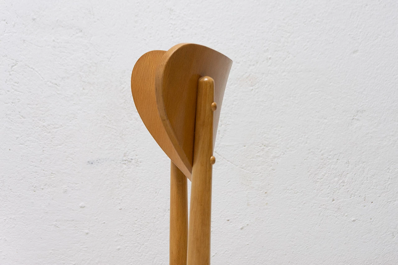 4 Beech and fabric dining chairs, 1960s 18