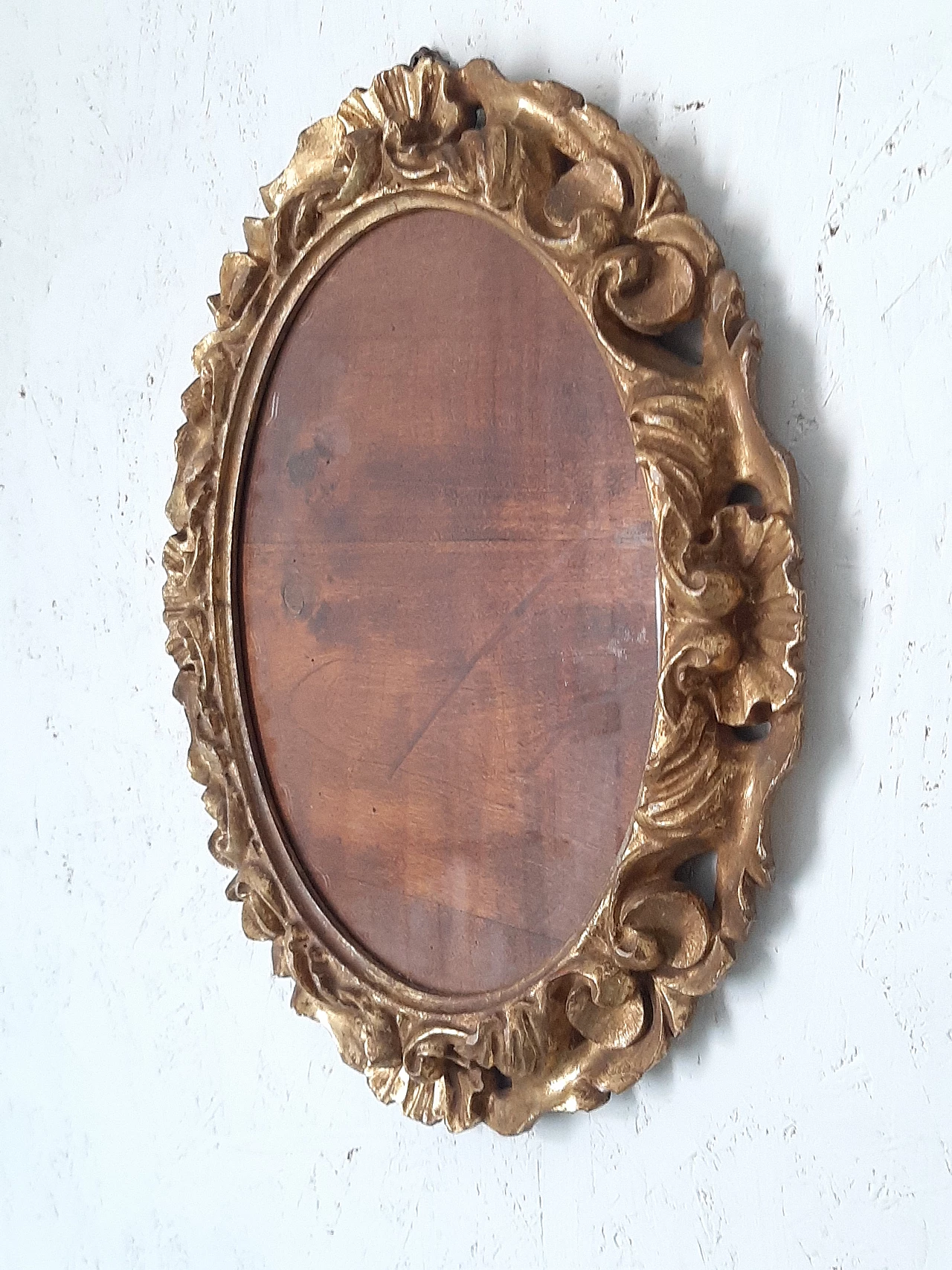 Mirror with gilded carved wooden frame, 20th century 9
