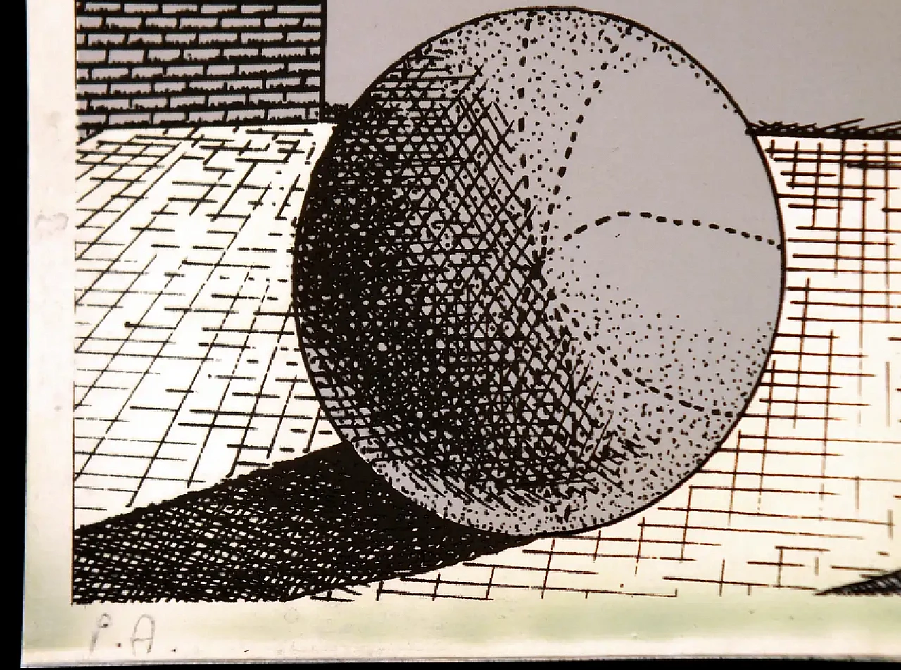 Canto d'amore, serigrafia in metallo immerso in oro di Giorgio De Chirico, anni '80 5