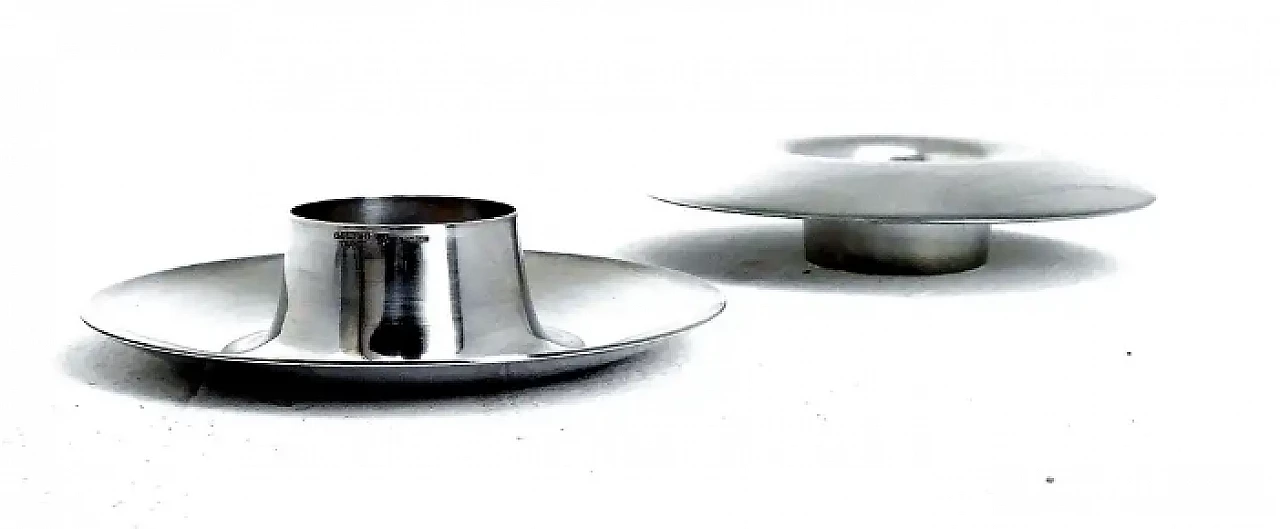 2 Stainless steel egg cups by Christofle, 1960s 3