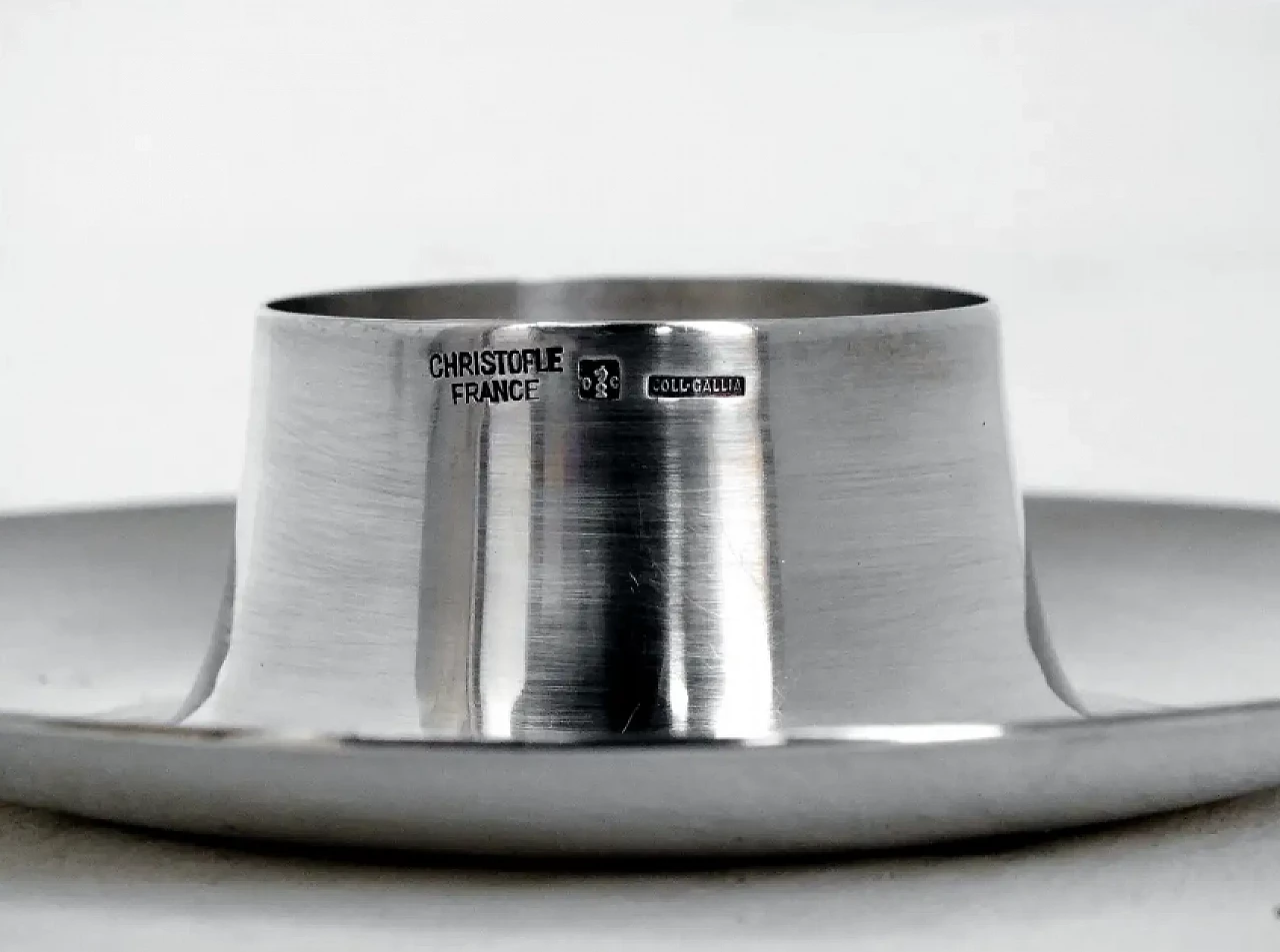 4 Portauova in acciaio inossidabile di Christofle, anni '60 6