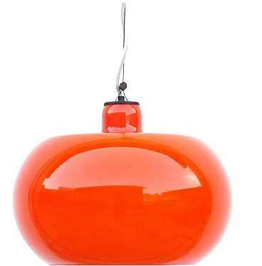 Glass ceiling lamp by Alessandro Pianon for Lumenform, 1960s