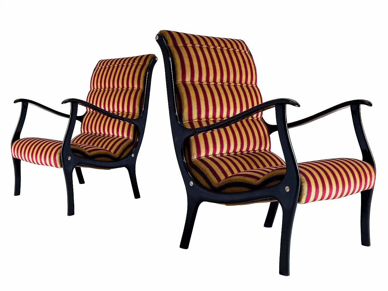 Pair of Mitzi armchairs by Ezio Longhi for Elam, 1950s 1