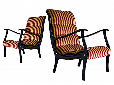 Pair of Mitzi armchairs by Ezio Longhi for Elam, 1950s
