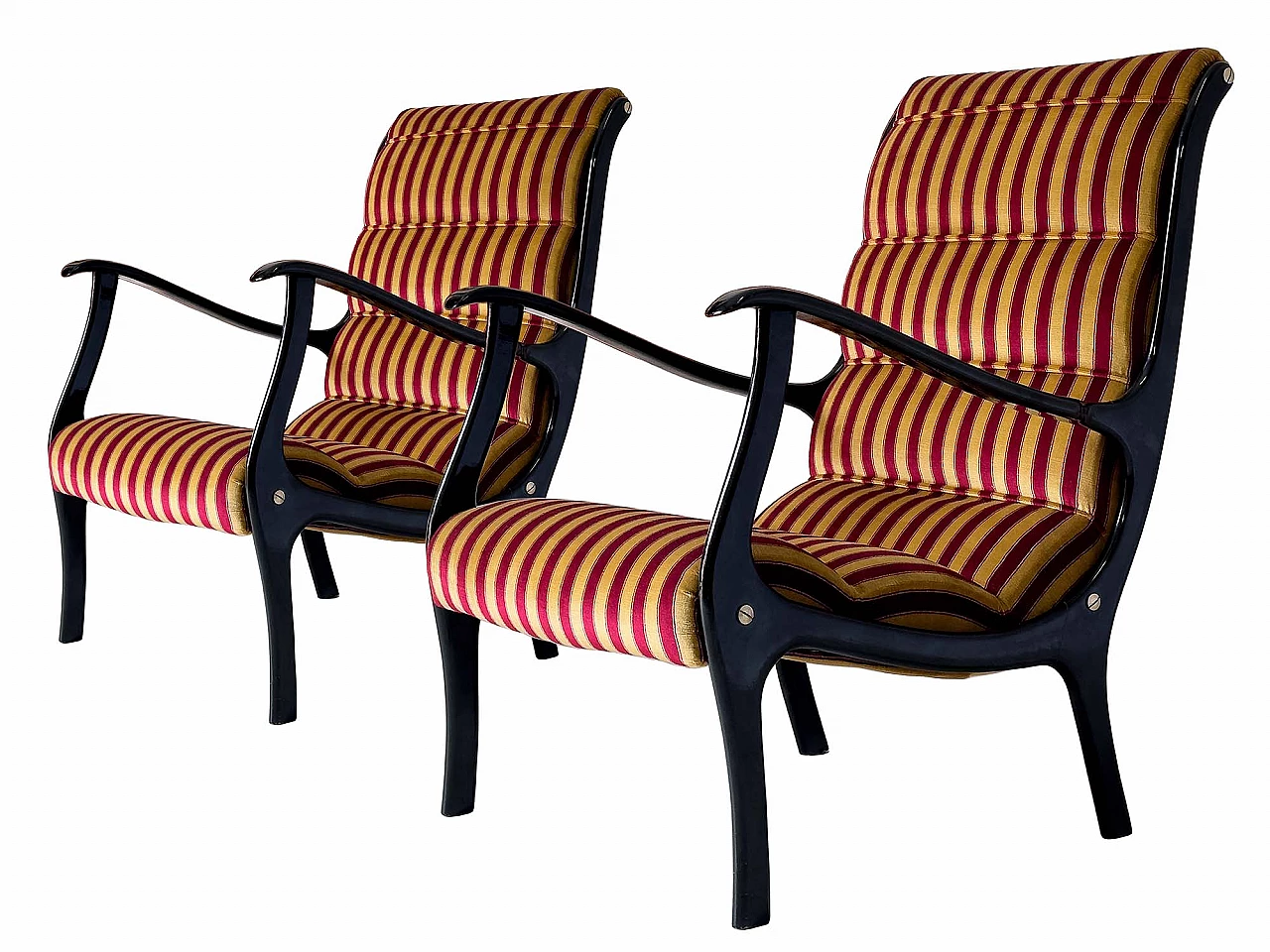 Pair of Mitzi armchairs by Ezio Longhi for Elam, 1950s 18