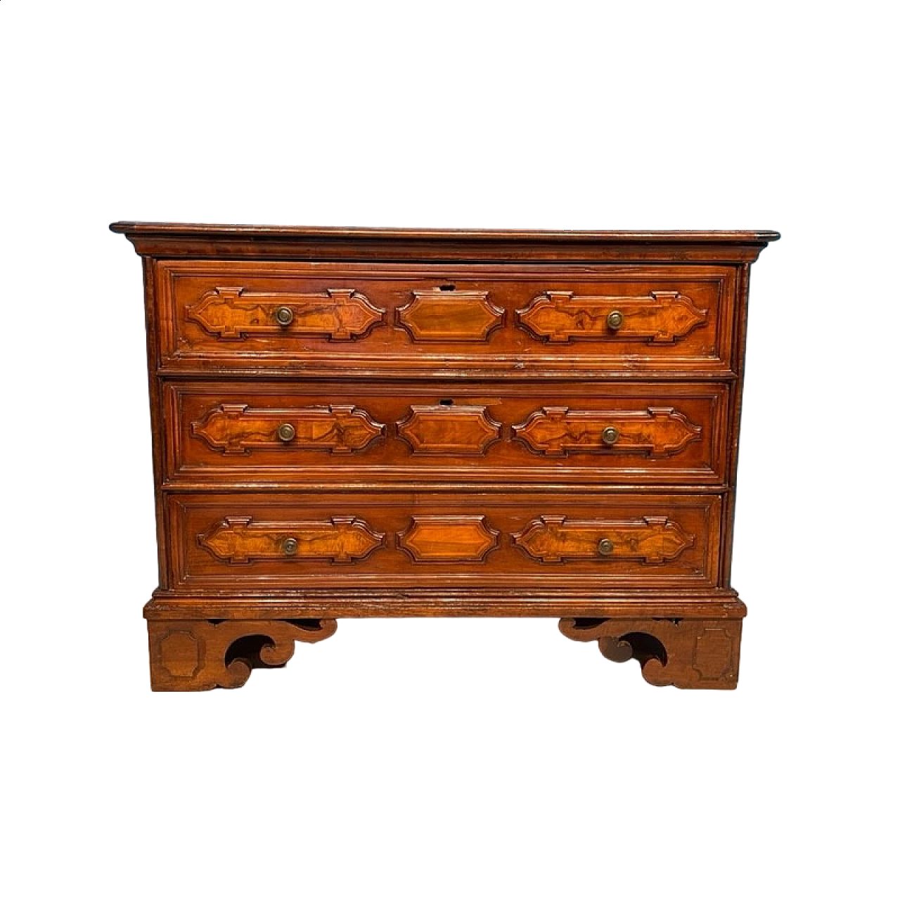 Lombardy chest of drawers in cherry wood, late 18th century 12