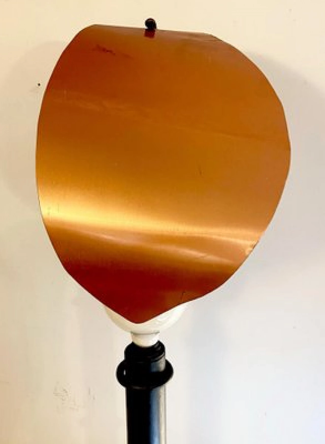 Black painted metal and copper floor lamp, 1980s 6