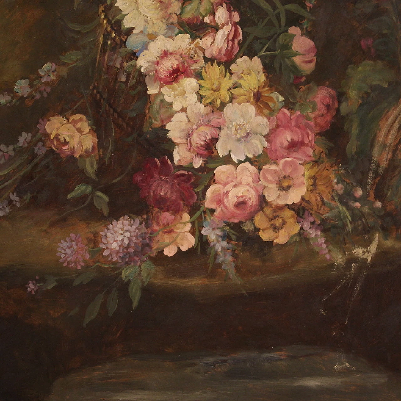 Still life with flowers, oil painting on masonite 6