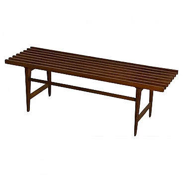 Scandinavian-style teak bench, 1960s