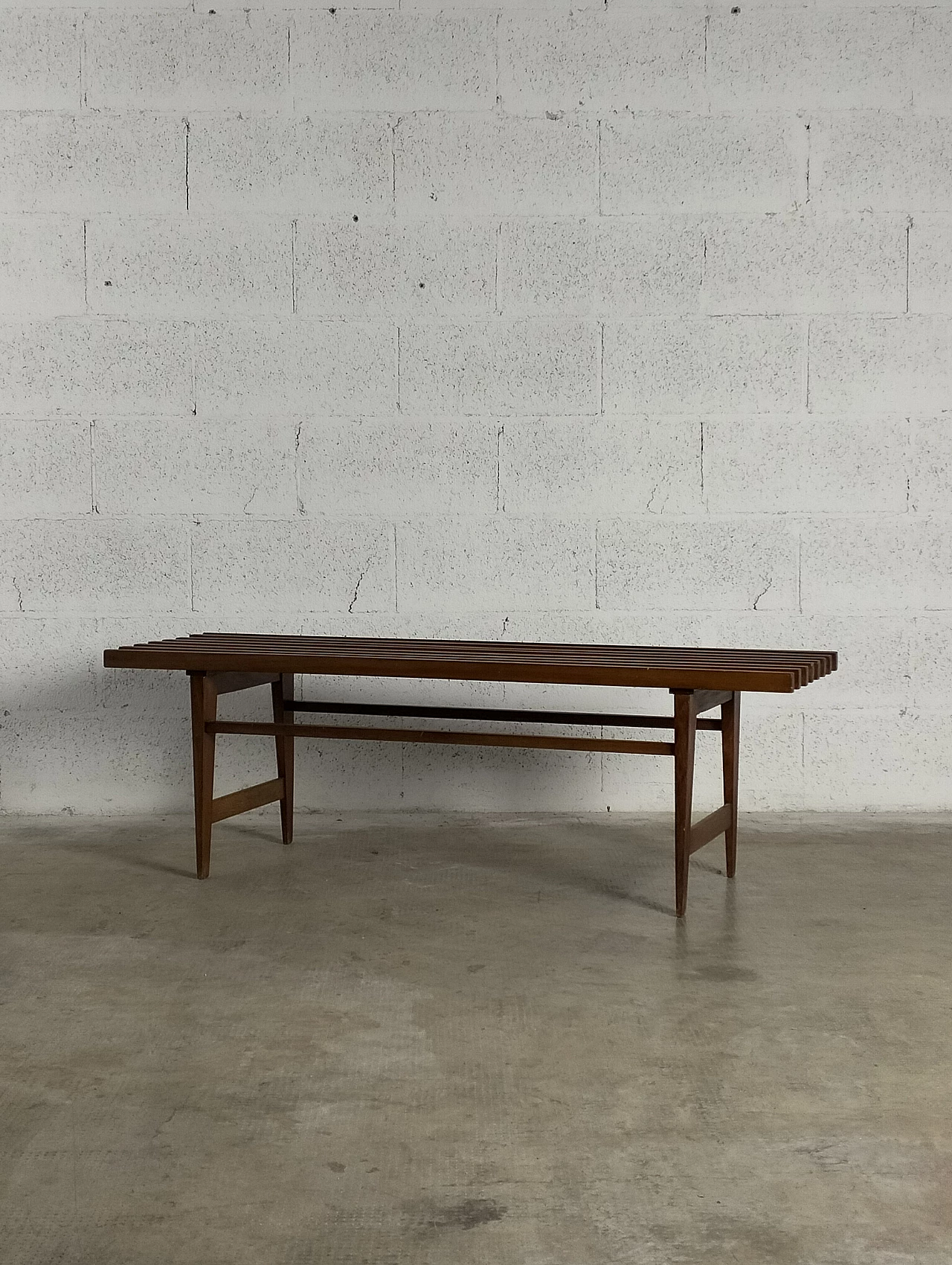 Scandinavian-style teak bench, 1960s 2