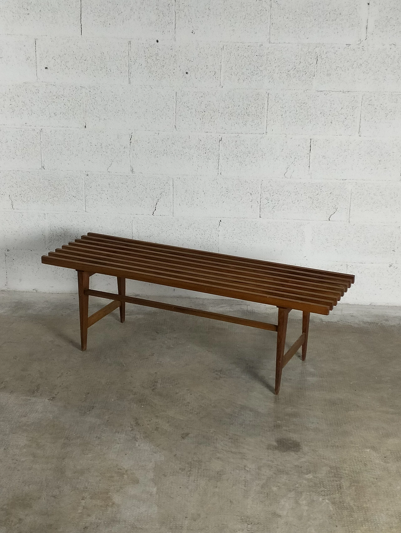 Scandinavian-style teak bench, 1960s 3