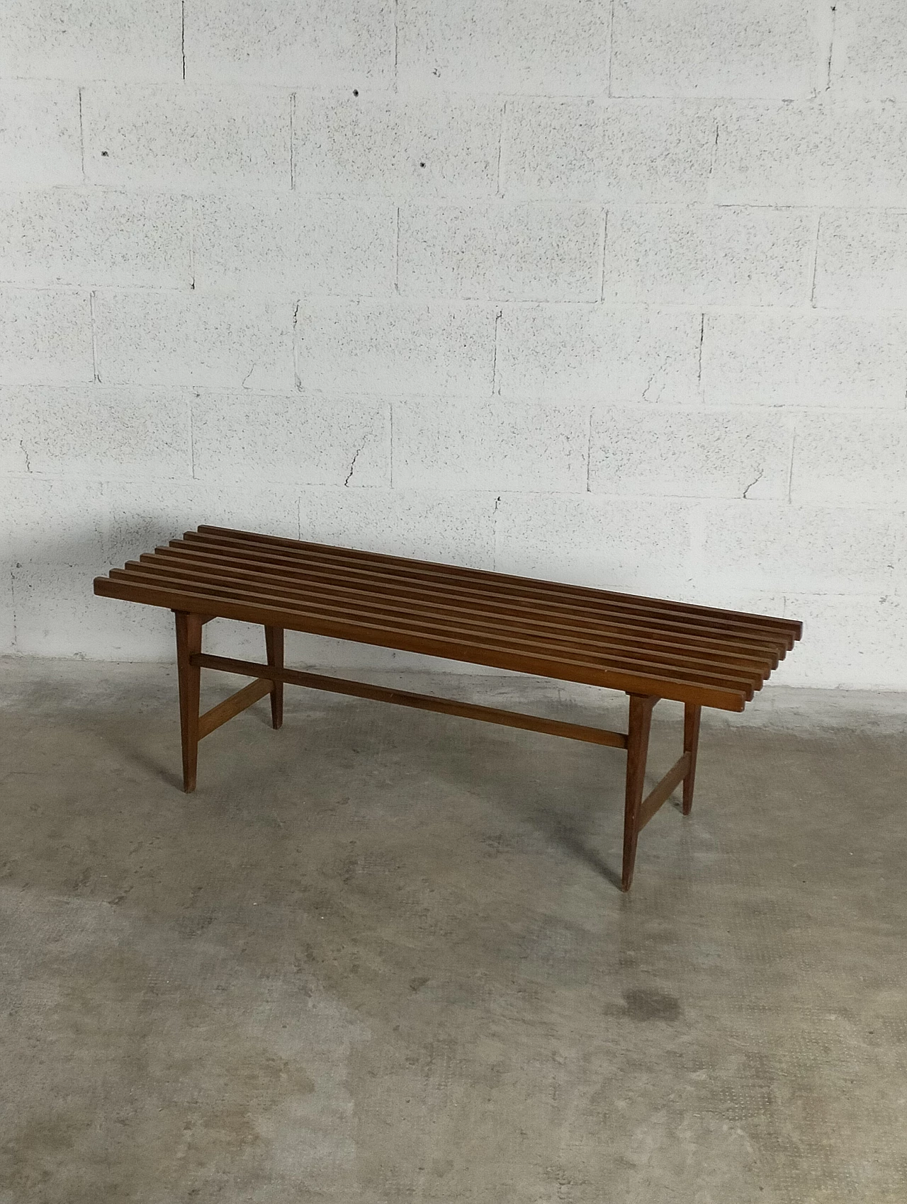 Panca in teak in stile scandinavo, anni '60 3